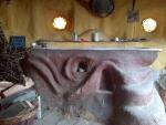 Wood-fired cob bath, Plas Helyg